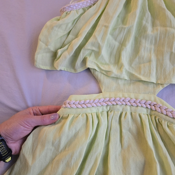 DO+BE Debbie Cut Out Halter Dress Lime Green Mini - Picture 8 of 16